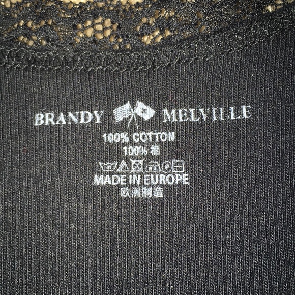 Brandy Melville Other - Brandy Melville black laced tank
